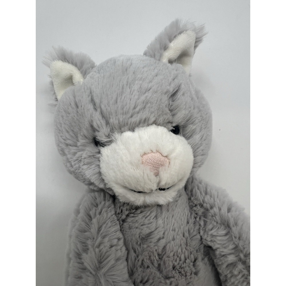 Jellycat Bashful London Kitty Plush Gray Cat Retired 12" Stuffed Animal Plush - Picture 3 of 9